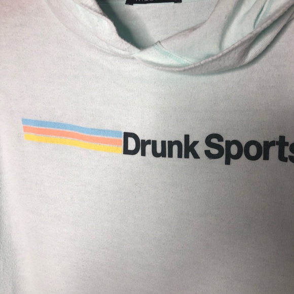 NWOT Wildfox Drunk Sports Hooded Pullover - Picture 4 of 5